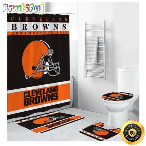 NFL Cleveland Browns Special Edition Shower Curtain and Rugs