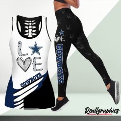 NFL Dallas Cowboys Fan Edition Hollow Tank Top and Leggings