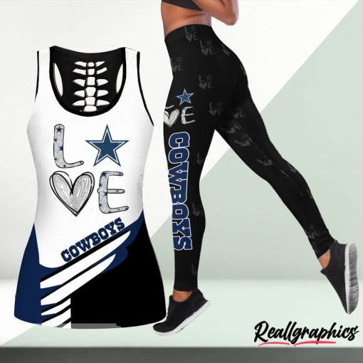 NFL Dallas Cowboys Fan Edition Hollow Tank Top and Leggings