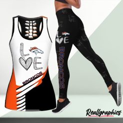 NFL Denver Broncos Fan Edition Hollow Tank Top and Leggings