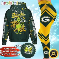 NFL Green Bay Packers Custom Name Christmas Edition Hoodie Leggings Set