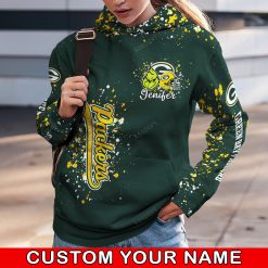 NFL Green Bay Packers Custom Name Christmas Edition Hoodie Leggings Set