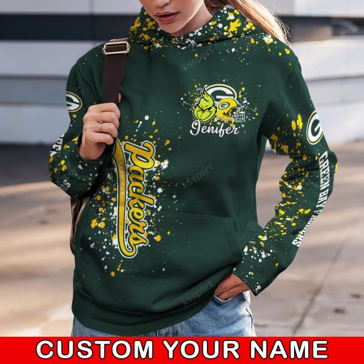 NFL Green Bay Packers Custom Name Christmas Edition Hoodie Leggings Set