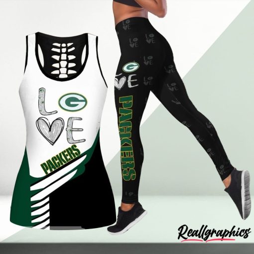 NFL Green Bay Packers Fan Edition Hollow Tank Top and Leggings