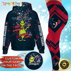 NFL Houston Texans Custom Name Christmas Edition Hoodie Leggings Set