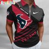 NFL Houston Texans Custom Name Fan Edition Zipper Polo Shirt