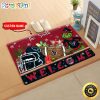 NFL Houston Texans Custom Name Grinch Christmas Edition Rubber Doormat