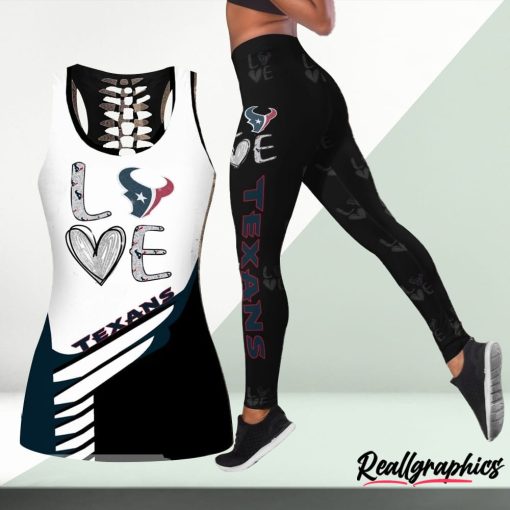 NFL Houston Texans Fan Edition Hollow Tank Top and Leggings