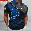 NFL Indianapolis Colts Custom Name Fan Edition Zipper Polo Shirt