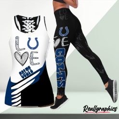 NFL Indianapolis Colts Fan Edition Hollow Tank Top and Leggings