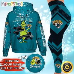 NFL Jacksonville Jaguars Custom Name Christmas Edition Hoodie Leggings Set