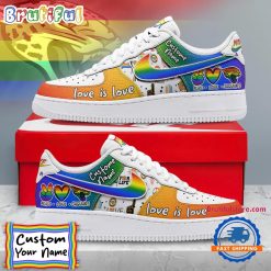 NFL Jacksonville Jaguars Custom Name Pride Edition Air Force 1 Sneakers