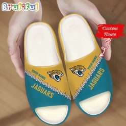 NFL Jacksonville Jaguars Custom Name Special Edition Comfort Slippers