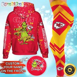 NFL Kansas City Chiefs Custom Name Christmas Edition Hoodie Leggings Set
