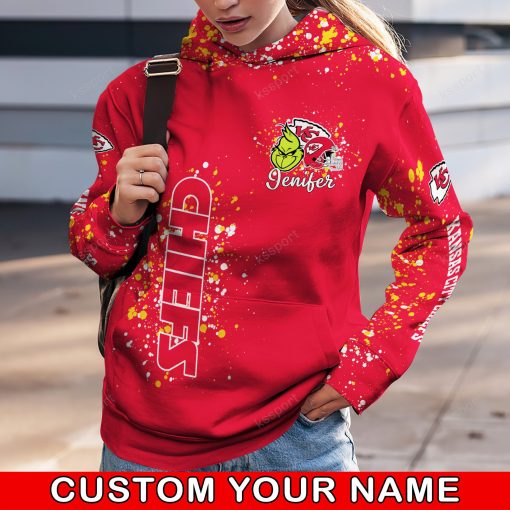 NFL Kansas City Chiefs Custom Name Christmas Edition Hoodie Leggings Set
