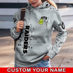 NFL Las Vegas Raiders Custom Name Christmas Edition Hoodie Leggings Set