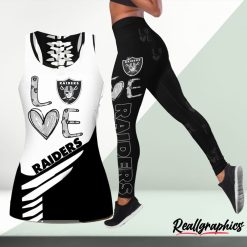 NFL Las Vegas Raiders Fan Edition Hollow Tank Top and Leggings