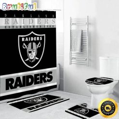 NFL Las Vegas Raiders Special Edition Shower Curtain and Rugs