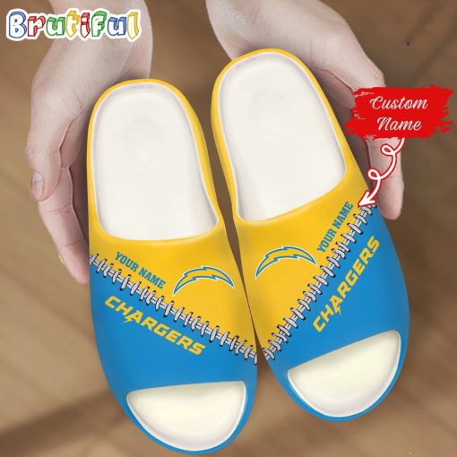 NFL Los Angeles Chargers Custom Name Special Edition Comfort Slippers