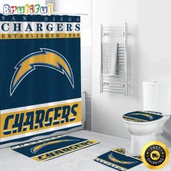 NFL Los Angeles Chargers Special Edition Shower Curtain and Rugs