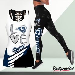 NFL Los Angeles Rams Fan Edition Hollow Tank Top and Leggings