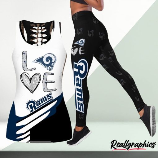 NFL Los Angeles Rams Fan Edition Hollow Tank Top and Leggings