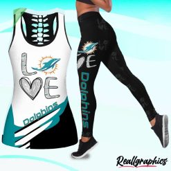 NFL Miami Dolphins Fan Edition Hollow Tank Top and Leggings