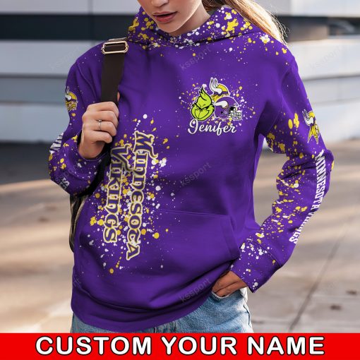 NFL Minnesota Vikings Custom Name Christmas Edition Hoodie Leggings Set