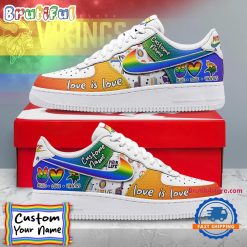NFL Minnesota Vikings Custom Name Pride Edition Air Force 1 Sneakers