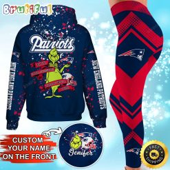 NFL New England Patriots Custom Name Christmas Edition Hoodie Leggings Set