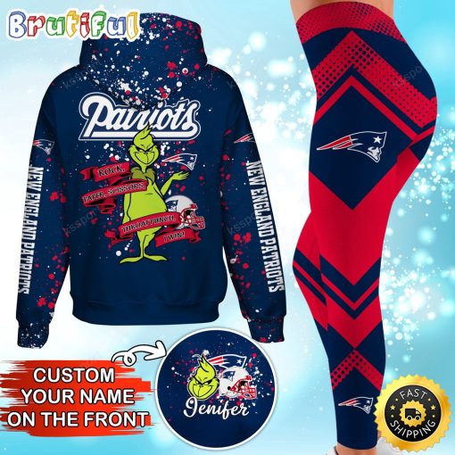 NFL New England Patriots Custom Name Christmas Edition Hoodie Leggings Set