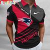 NFL New England Patriots Custom Name Fan Edition Zipper Polo Shirt