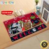 NFL New England Patriots Custom Name Grinch Christmas Edition Rubber Doormat