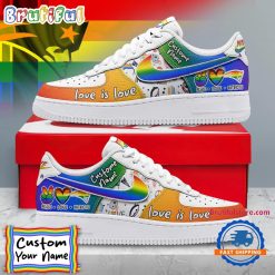 NFL New England Patriots Custom Name Pride Edition Air Force 1 Sneakers