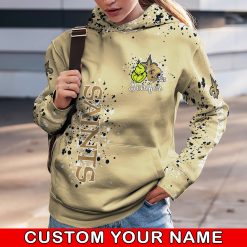 NFL New Orleans Saints Custom Name Christmas Edition Hoodie Leggings Set