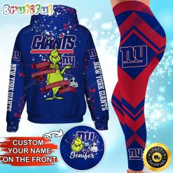 NFL New York Giants Custom Name Christmas Edition Hoodie Leggings Set