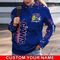 NFL New York Giants Custom Name Christmas Edition Hoodie Leggings Set