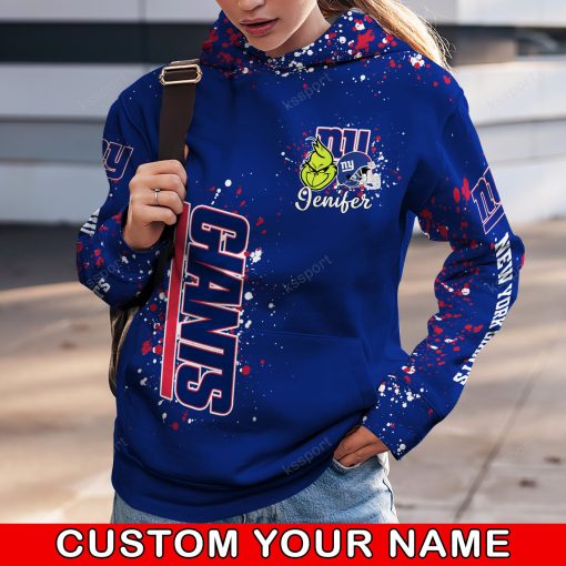 NFL New York Giants Custom Name Christmas Edition Hoodie Leggings Set