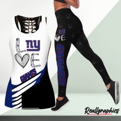 NFL New York Giants Fan Edition Hollow Tank Top and Leggings