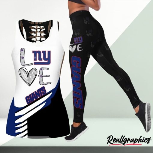NFL New York Giants Fan Edition Hollow Tank Top and Leggings