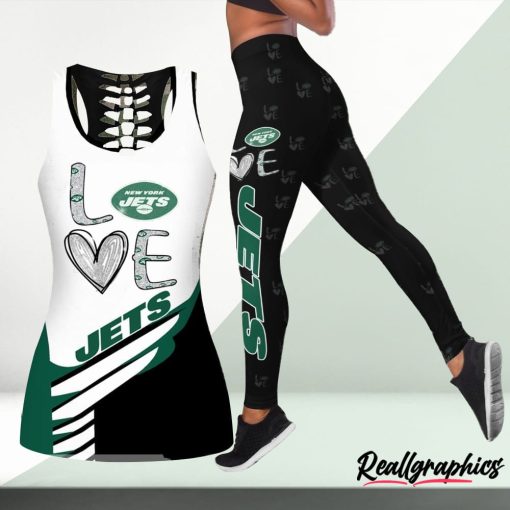 NFL New York Jets Fan Edition Hollow Tank Top and Leggings