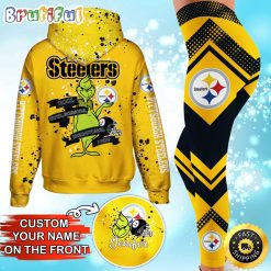 NFL Pittsburgh Steelers Custom Name Christmas Edition Hoodie Leggings Set
