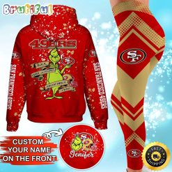 NFL San Francisco 49ers Custom Name Christmas Edition Hoodie Leggings Set