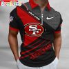 NFL San Francisco 49ers Custom Name Fan Edition Zipper Polo Shirt