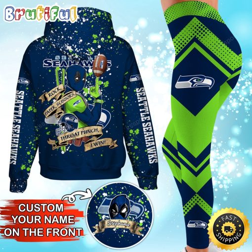NFL Seattle Seahawks Custom Name Special Edition Hoodie Leggings Set