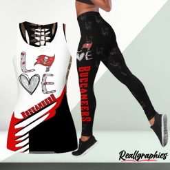 NFL Tampa Bay Buccaneers Fan Edition Hollow Tank Top and Leggings