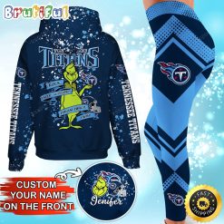 NFL Tennessee Titans Custom Name Christmas Edition Hoodie Leggings Set
