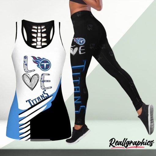 NFL Tennessee Titans Fan Edition Hollow Tank Top and Leggings
