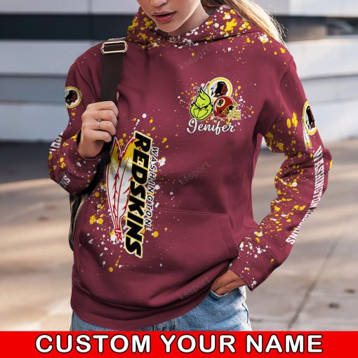 NFL Washington Redskins Custom Name Christmas Edition Hoodie Leggings Set