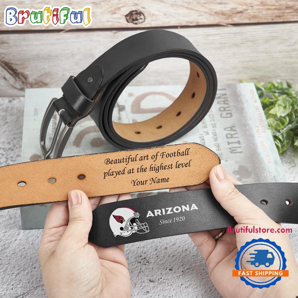 NFL Arizona Cardinals Custom Name Leather Belt NFL Arizona Cardinals Custom Name Leather Belt